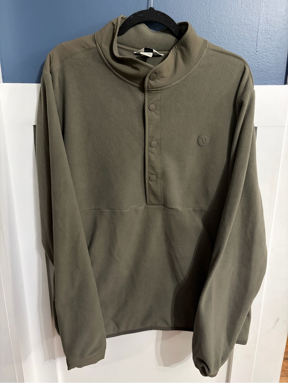 Vuori Men's Jacket Aspen Half Snap Fleece Pullover Marsh Size XL V5014 NWOT